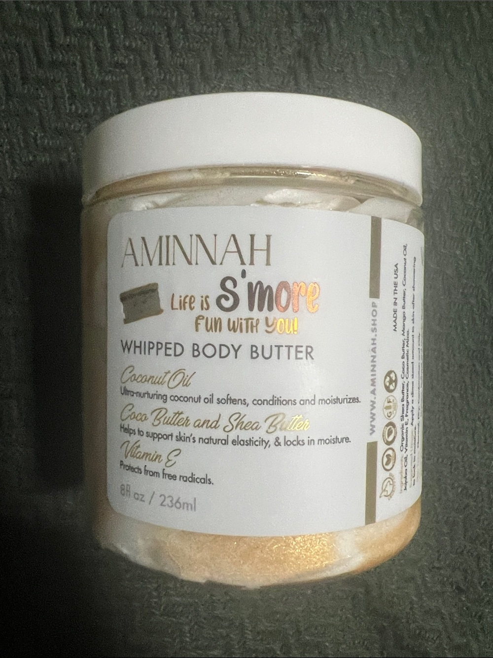 Aminnah Life is S'more Whipped Body Butter — Shimmering Gold